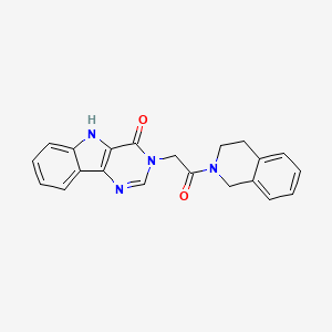molecular formula C21H18N4O2 B6575075 3-[2-oxo-2-(1,2,3,4-tetrahydroisoquinolin-2-yl)ethyl]-3H,4H,5H-pyrimido[5,4-b]indol-4-one CAS No. 1105227-70-0