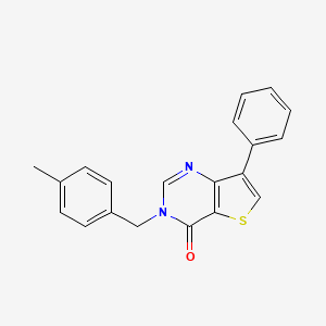 molecular formula C20H16N2OS B6575128 3-[(4-methylphenyl)methyl]-7-phenyl-3H,4H-thieno[3,2-d]pyrimidin-4-one CAS No. 1105236-31-4