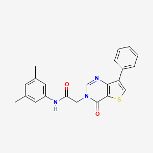molecular formula C22H19N3O2S B6575133 N-(3,5-dimethylphenyl)-2-{4-oxo-7-phenyl-3H,4H-thieno[3,2-d]pyrimidin-3-yl}acetamide CAS No. 1105207-46-2