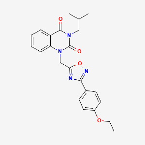 molecular formula C23H24N4O4 B6575216 1-{[3-(4-ethoxyphenyl)-1,2,4-oxadiazol-5-yl]methyl}-3-(2-methylpropyl)-1,2,3,4-tetrahydroquinazoline-2,4-dione CAS No. 1105241-26-6