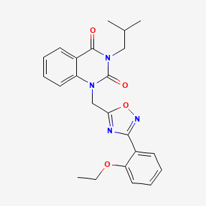 molecular formula C23H24N4O4 B6575218 1-{[3-(2-ethoxyphenyl)-1,2,4-oxadiazol-5-yl]methyl}-3-(2-methylpropyl)-1,2,3,4-tetrahydroquinazoline-2,4-dione CAS No. 1105222-35-2