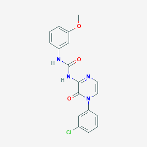 molecular formula C18H15ClN4O3 B6575234 3-[4-(3-chlorophenyl)-3-oxo-3,4-dihydropyrazin-2-yl]-1-(3-methoxyphenyl)urea CAS No. 1105247-17-3