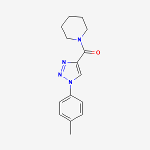 molecular formula C15H18N4O B6575254 1-[1-(4-methylphenyl)-1H-1,2,3-triazole-4-carbonyl]piperidine CAS No. 1105214-89-8