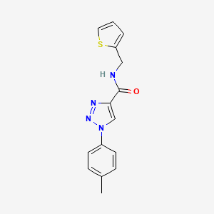 molecular formula C15H14N4OS B6575265 1-(4-methylphenyl)-N-[(thiophen-2-yl)methyl]-1H-1,2,3-triazole-4-carboxamide CAS No. 1105240-83-2