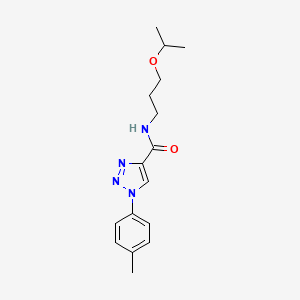 molecular formula C16H22N4O2 B6575268 1-(4-methylphenyl)-N-[3-(propan-2-yloxy)propyl]-1H-1,2,3-triazole-4-carboxamide CAS No. 1105240-90-1