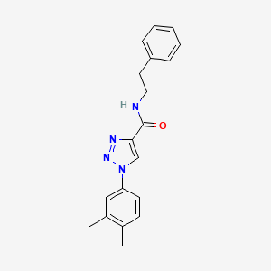 molecular formula C19H20N4O B6575275 1-(3,4-dimethylphenyl)-N-(2-phenylethyl)-1H-1,2,3-triazole-4-carboxamide CAS No. 1105241-27-7