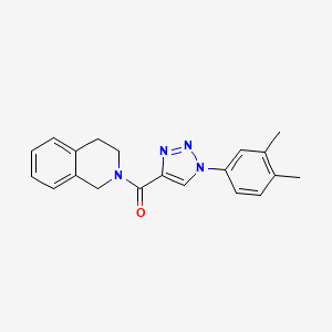 molecular formula C20H20N4O B6575276 2-[1-(3,4-dimethylphenyl)-1H-1,2,3-triazole-4-carbonyl]-1,2,3,4-tetrahydroisoquinoline CAS No. 1105215-33-5