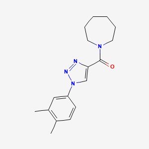molecular formula C17H22N4O B6575278 1-[1-(3,4-dimethylphenyl)-1H-1,2,3-triazole-4-carbonyl]azepane CAS No. 1105215-41-5