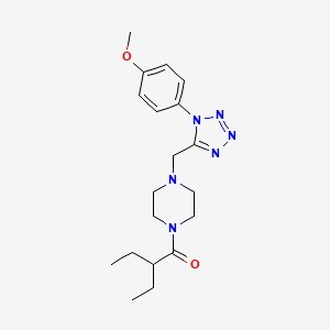 2-ethyl-1-(4-{[1-(4-methoxyphenyl)-1H-1,2,3,4-tetrazol-5-yl]methyl}piperazin-1-yl)butan-1-one