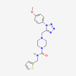molecular formula C19H23N7O2S B6575346 4-{[1-(4-methoxyphenyl)-1H-1,2,3,4-tetrazol-5-yl]methyl}-N-[(thiophen-2-yl)methyl]piperazine-1-carboxamide CAS No. 1040654-21-4