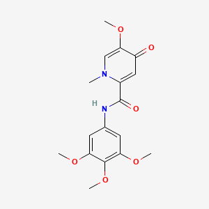 molecular formula C17H20N2O6 B6575349 5-methoxy-1-methyl-4-oxo-N-(3,4,5-trimethoxyphenyl)-1,4-dihydropyridine-2-carboxamide CAS No. 1105249-92-0