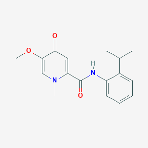 molecular formula C17H20N2O3 B6575355 5-methoxy-1-methyl-4-oxo-N-[2-(propan-2-yl)phenyl]-1,4-dihydropyridine-2-carboxamide CAS No. 1105250-28-9