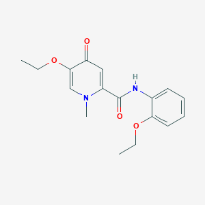 molecular formula C17H20N2O4 B6575373 5-ethoxy-N-(2-ethoxyphenyl)-1-methyl-4-oxo-1,4-dihydropyridine-2-carboxamide CAS No. 1105250-70-1