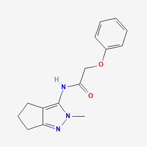 molecular formula C15H17N3O2 B6575383 N-{2-methyl-2H,4H,5H,6H-cyclopenta[c]pyrazol-3-yl}-2-phenoxyacetamide CAS No. 1105221-88-2