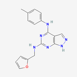 molecular formula C17H16N6O B6575393 N6-[(furan-2-yl)methyl]-N4-(4-methylphenyl)-1H-pyrazolo[3,4-d]pyrimidine-4,6-diamine CAS No. 1105252-58-1