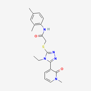 molecular formula C20H23N5O2S B6575448 N-(2,4-dimethylphenyl)-2-{[4-ethyl-5-(1-methyl-2-oxo-1,2-dihydropyridin-3-yl)-4H-1,2,4-triazol-3-yl]sulfanyl}acetamide CAS No. 1105207-87-1