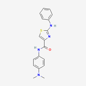 molecular formula C18H18N4OS B6575479 N-[4-(dimethylamino)phenyl]-2-(phenylamino)-1,3-thiazole-4-carboxamide CAS No. 1105219-74-6