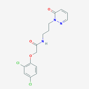 molecular formula C15H15Cl2N3O3 B6575498 2-(2,4-dichlorophenoxy)-N-[3-(6-oxo-1,6-dihydropyridazin-1-yl)propyl]acetamide CAS No. 1105233-13-3