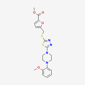 molecular formula C20H22N4O4S2 B6575585 methyl 5-[({5-[4-(2-methoxyphenyl)piperazin-1-yl]-1,3,4-thiadiazol-2-yl}sulfanyl)methyl]furan-2-carboxylate CAS No. 1105252-66-1