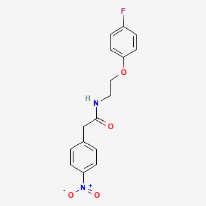 molecular formula C16H15FN2O4 B6575688 N-[2-(4-fluorophenoxy)ethyl]-2-(4-nitrophenyl)acetamide CAS No. 1105210-60-3