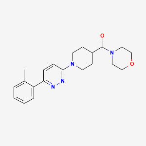 molecular formula C21H26N4O2 B6575702 4-{1-[6-(2-methylphenyl)pyridazin-3-yl]piperidine-4-carbonyl}morpholine CAS No. 1105218-79-8