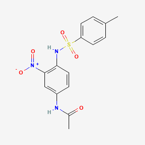 molecular formula C15H15N3O5S B6575829 N-[4-(4-methylbenzenesulfonamido)-3-nitrophenyl]acetamide CAS No. 6597-60-0