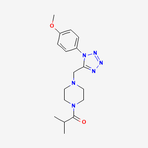 molecular formula C17H24N6O2 B6575853 1-(4-{[1-(4-methoxyphenyl)-1H-1,2,3,4-tetrazol-5-yl]methyl}piperazin-1-yl)-2-methylpropan-1-one CAS No. 1049428-33-2