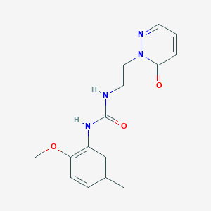 molecular formula C15H18N4O3 B6575873 1-(2-methoxy-5-methylphenyl)-3-[2-(6-oxo-1,6-dihydropyridazin-1-yl)ethyl]urea CAS No. 1172090-16-2