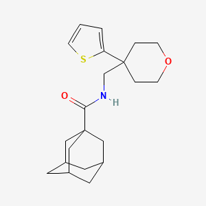 molecular formula C21H29NO2S B6575884 N-{[4-(thiophen-2-yl)oxan-4-yl]methyl}adamantane-1-carboxamide CAS No. 1203330-71-5