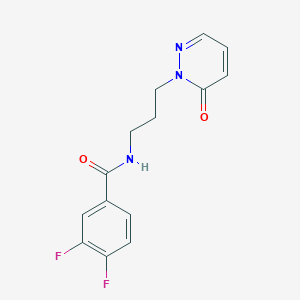 molecular formula C14H13F2N3O2 B6575887 3,4-difluoro-N-[3-(6-oxo-1,6-dihydropyridazin-1-yl)propyl]benzamide CAS No. 1203240-34-9