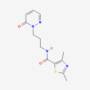 molecular formula C13H16N4O2S B6575894 2,4-dimethyl-N-[3-(6-oxo-1,6-dihydropyridazin-1-yl)propyl]-1,3-thiazole-5-carboxamide CAS No. 1203034-70-1