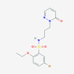 molecular formula C15H18BrN3O4S B6575906 5-bromo-2-ethoxy-N-[3-(6-oxo-1,6-dihydropyridazin-1-yl)propyl]benzene-1-sulfonamide CAS No. 1203159-04-9