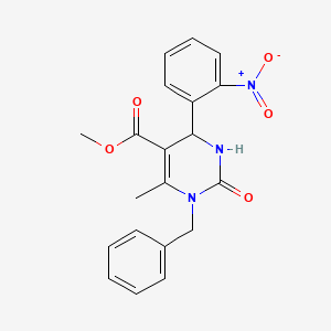 molecular formula C20H19N3O5 B6575908 methyl 1-benzyl-6-methyl-4-(2-nitrophenyl)-2-oxo-1,2,3,4-tetrahydropyrimidine-5-carboxylate CAS No. 321680-22-2