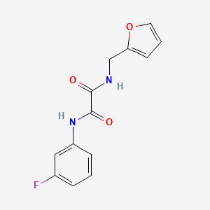 molecular formula C13H11FN2O3 B6575929 N'-(3-fluorophenyl)-N-[(furan-2-yl)methyl]ethanediamide CAS No. 332404-25-8