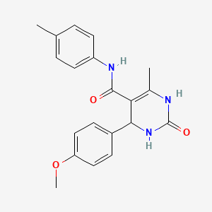 molecular formula C20H21N3O3 B6575940 4-(4-methoxyphenyl)-6-methyl-N-(4-methylphenyl)-2-oxo-1,2,3,4-tetrahydropyrimidine-5-carboxamide CAS No. 331675-96-8