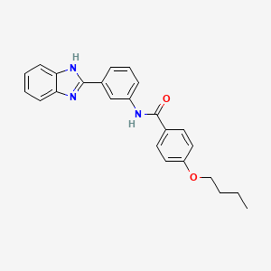 molecular formula C24H23N3O2 B6575966 N-[3-(1H-1,3-benzodiazol-2-yl)phenyl]-4-butoxybenzamide CAS No. 332151-35-6