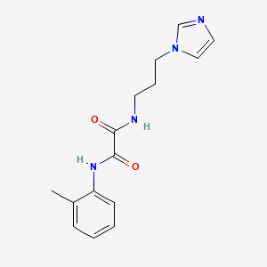 molecular formula C15H18N4O2 B6576074 N-[3-(1H-imidazol-1-yl)propyl]-N'-(2-methylphenyl)ethanediamide CAS No. 333340-84-4