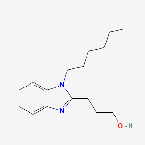 molecular formula C16H24N2O B6576119 3-(1-hexyl-1H-1,3-benzodiazol-2-yl)propan-1-ol CAS No. 305347-94-8