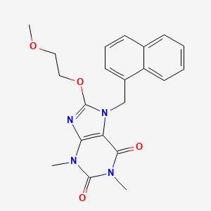 molecular formula C21H22N4O4 B6576144 8-(2-methoxyethoxy)-1,3-dimethyl-7-[(naphthalen-1-yl)methyl]-2,3,6,7-tetrahydro-1H-purine-2,6-dione CAS No. 476480-54-3