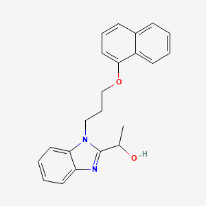 molecular formula C22H22N2O2 B6576167 1-{1-[3-(naphthalen-1-yloxy)propyl]-1H-1,3-benzodiazol-2-yl}ethan-1-ol CAS No. 876882-92-7