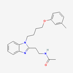molecular formula C22H27N3O2 B6576173 N-(2-{1-[4-(3-methylphenoxy)butyl]-1H-1,3-benzodiazol-2-yl}ethyl)acetamide CAS No. 871553-00-3