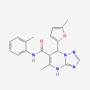 molecular formula C19H19N5O2 B6576181 5-methyl-7-(5-methylfuran-2-yl)-N-(2-methylphenyl)-4H,7H-[1,2,4]triazolo[1,5-a]pyrimidine-6-carboxamide CAS No. 767293-51-6