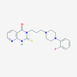 molecular formula C20H22FN5OS B6576250 3-{3-[4-(2-fluorophenyl)piperazin-1-yl]propyl}-2-sulfanylidene-1H,2H,3H,4H-pyrido[2,3-d]pyrimidin-4-one CAS No. 688793-30-8