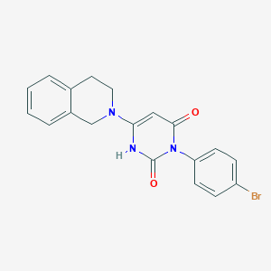 molecular formula C19H16BrN3O2 B6576251 3-(4-bromophenyl)-6-(1,2,3,4-tetrahydroisoquinolin-2-yl)-1,2,3,4-tetrahydropyrimidine-2,4-dione CAS No. 847398-90-7