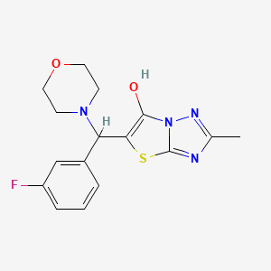 molecular formula C16H17FN4O2S B6576274 5-[(3-fluorophenyl)(morpholin-4-yl)methyl]-2-methyl-[1,2,4]triazolo[3,2-b][1,3]thiazol-6-ol CAS No. 851810-46-3