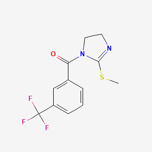 molecular formula C12H11F3N2OS B6576323 2-(methylsulfanyl)-1-[3-(trifluoromethyl)benzoyl]-4,5-dihydro-1H-imidazole CAS No. 851863-37-1
