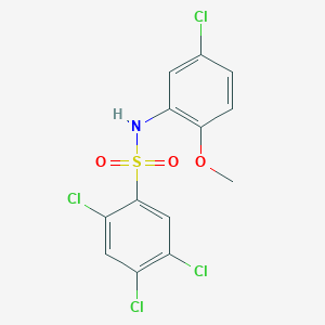 molecular formula C13H9Cl4NO3S B6576339 2,4,5-trichloro-N-(5-chloro-2-methoxyphenyl)benzene-1-sulfonamide CAS No. 200630-29-1
