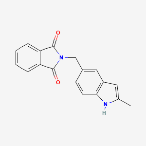 molecular formula C18H14N2O2 B6576348 2-[(2-methyl-1H-indol-5-yl)methyl]-2,3-dihydro-1H-isoindole-1,3-dione CAS No. 58867-56-4
