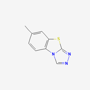 molecular formula C9H7N3S B6576353 10-methyl-7-thia-2,4,5-triazatricyclo[6.4.0.0^{2,6}]dodeca-1(8),3,5,9,11-pentaene CAS No. 32835-39-5