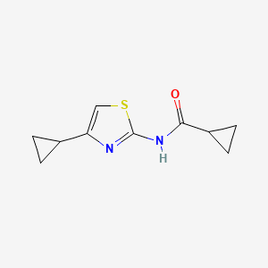 molecular formula C10H12N2OS B6576367 N-(4-cyclopropyl-1,3-thiazol-2-yl)cyclopropanecarboxamide CAS No. 1340139-54-9